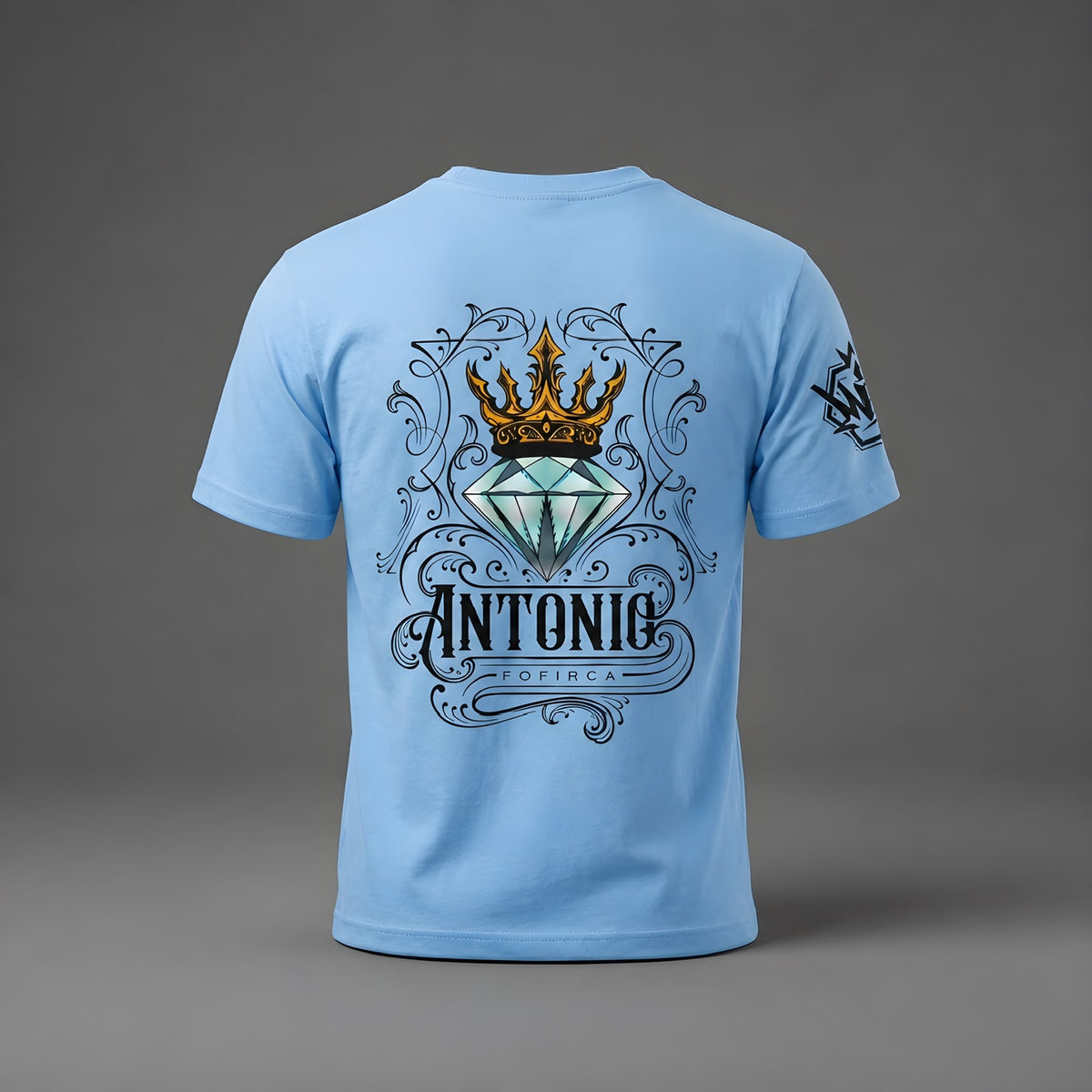 Old Skulls Clothin Fighter – Camiseta Antonio El Diamante Fofirca | DTF | Algodón Prelavado | Azul
